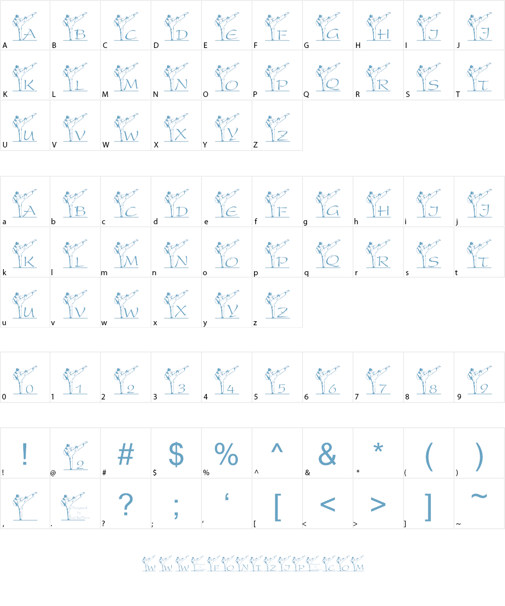 LCR Spencer's Karate Kick Font Character
